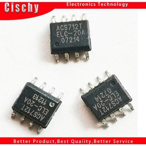 5pcs/lot ACS712ELCTR-20A-T ACS712-20 ACS712 SOP-8 In Stock