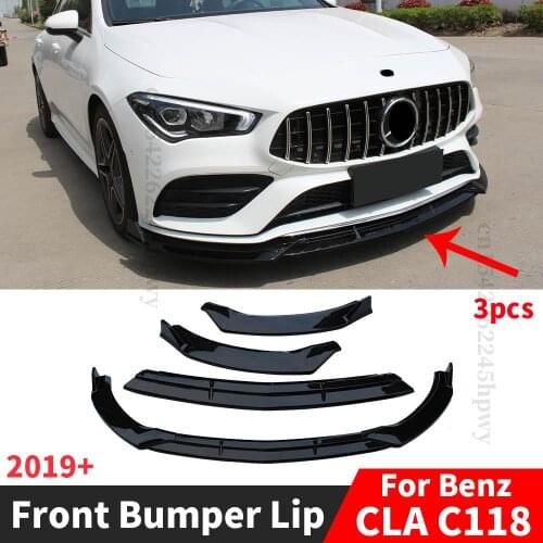 Spoiler Deflector Guard Decoration Tuning Accessories Modified Front Bumper Lip Chin For Mercedes Benz CLA C118 2019 2020 2019