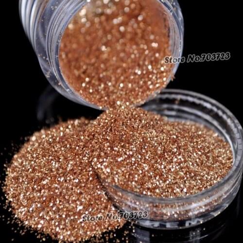 Pretty fascinating Acrylic UV Nail Art Glitter Powder Dust Tips Decoration light golden N45