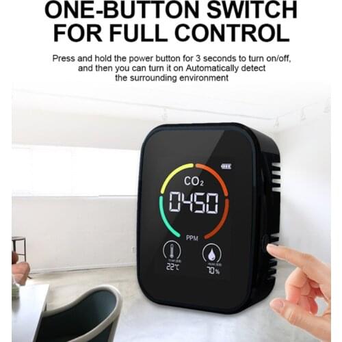 G6DA Air Quality Monitor Carbon Dioxide TVOC HCHO Detector Multifunctional 5 in1/3 in 1 High Accuracy LCD Screen Air Monitor