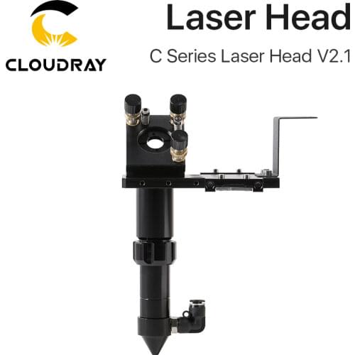 Cloudray C Series CO2 Laser Head Dia.18 FL38.1& Dia.20 FL50.8 / 63.5/101.6mm Mount for Laser Engraving Cutting Machine(Black)
