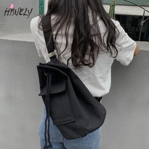 HISUELY Hot Sale New Women PU Leather Handbags Fashion Designer Black Bucket Shoulder Bags Messenger Bag High Quality BG554