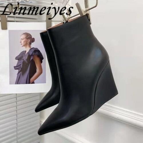 Женские ботильоны на танкетке Linmeiyes China At AliExpress