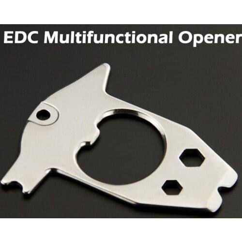 EDC Outdoor Multifunctional Creative Bottle Opener Easy Carry Keychain With Cycling Tools Allen key