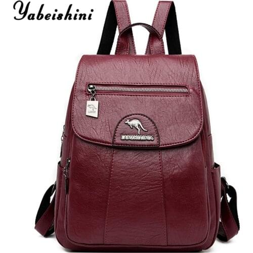 Fashion women leather backpack High quality women backpack large capacity Female travel backpack sac a dos femme school bags
