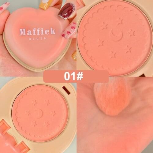 3 Colors Monochrome Blush Palette Waterproof Sweat-proof And Brighten Skin Tone Love Blusher Natural Beauty Cosmetics TSLM2