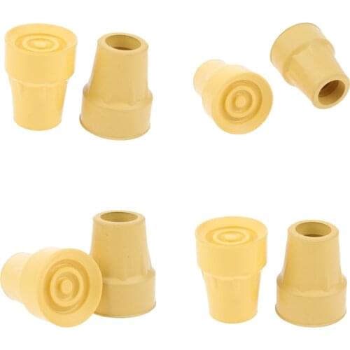 8pcs Non-slip Rubber Walking Crutch Stick Tips (2.2cm) Shock Absorb Walker Tips, Chair Leg Caps, Trekking Pole Tips