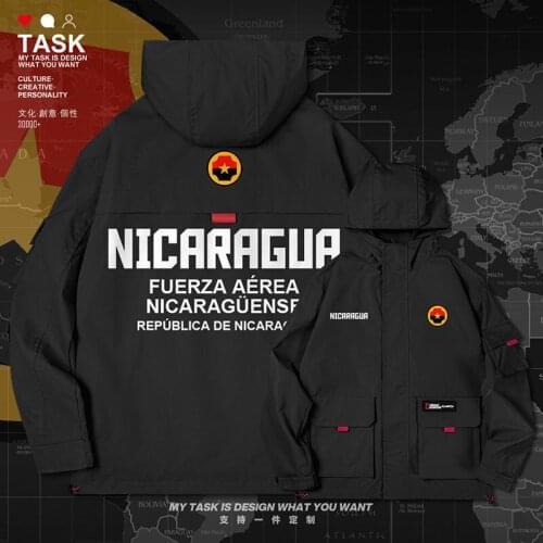 Nicaragua NIC Nicaraguans men jacket hooded air force logo army fan clothing chaquetas hombre jackets Military autumn clothes