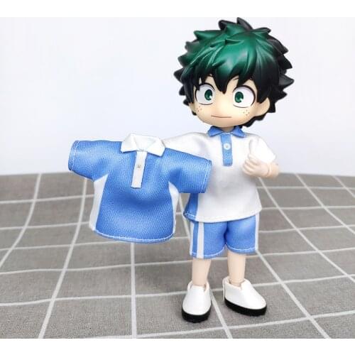 OB11 Shenzhen uniform mens and womens T-shirt shorts GSC clay body 1/12 BJD mini clothes doll clothes