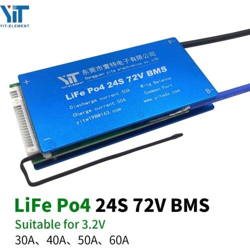 24S 72V Lithium battery 3.2V power protection board temperature protection equalization function overcurrent protection BMS PCB