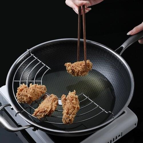 Stainless Steel Oil Rack Barbecue Frying Rack Kitchen Steaming Rack Oil Filter Heat Insulation Rack