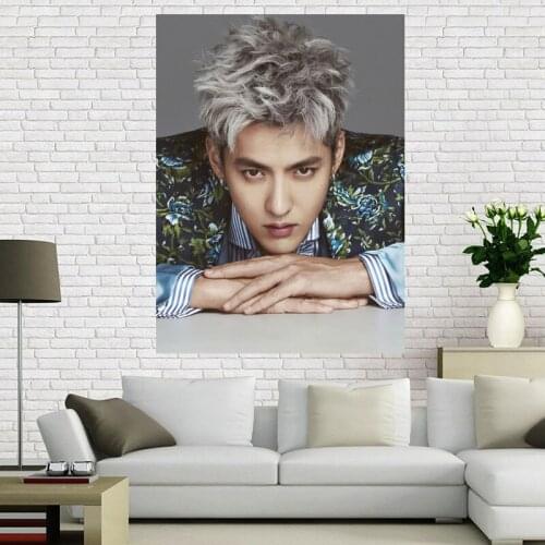 Custom Kris Wu Poster Wall For Living Room Art Poster Decoration Canvas Fabric Cloth No Frame Morden Home Decor A12.2