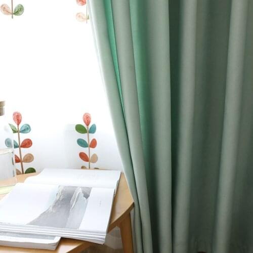 Simple Modern Plain Engineering Curtain Fabric Wholesale Thick Cotton Linen Shade Velvet & Linen Living Room Bedroom Curtain