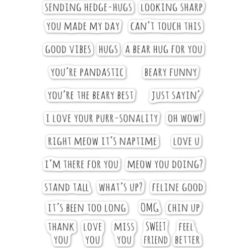 Love Sentiments Transparent Silicone Clear Stamp/Seal for DIY Scrapbooking/Photo Album Decorative Cards Making Paper Crafts