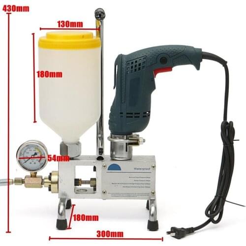 RU Delivery Grouting machine 910/1300W Epoxy injection pump Polyurethane foam Grouting Machine Steel Hose concrete repair crack