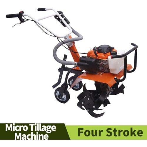 Agricultural Garden Tools Gasoline Minitype Rotary Tiller Outdoor Multi-function Lawn Mower Four Stroke Micro Tillage Machines