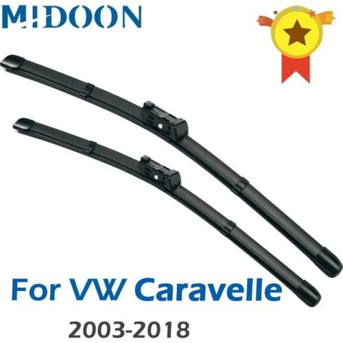 MIDOON Wiper Blades for Volkswagen Caravelle T5 2003 2004 2005 2006 2007 2008 2009 2010 2011 2012 2013 2014 2015 2016 2017