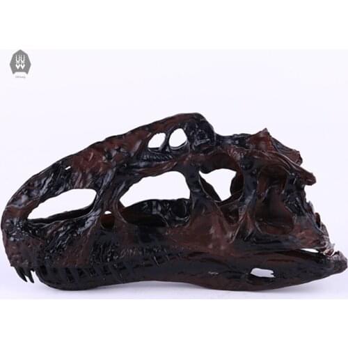 Resin Monolophosauru Skull Skeleton Head Figurine Sculpture Dinosaur Craft Statues for Decoration Halloween Home Decoration Gift