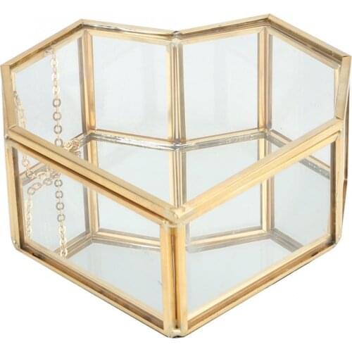 Distinctive Heart Shaped Glass Planter Clear Succulent Plants Container Table Desktop Bonsai Flower Pot Holder Home Decoration