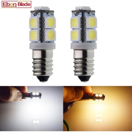 Pair E10 Screw LED Bulbs For Focus Flashlight Replacement Bulb 3V 6V 12V 24V DC 1447 Torch Work Light Lamp 9SMD 5050 Warm/White