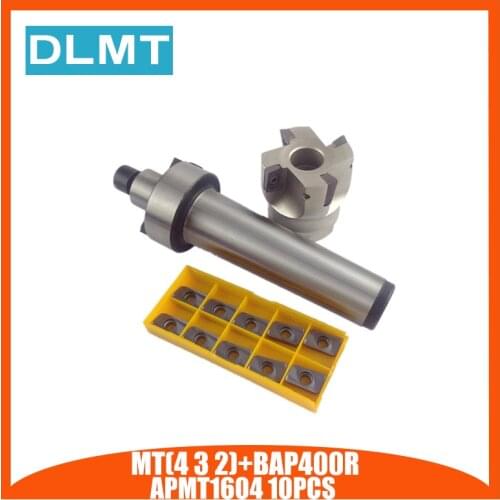 MT2 FMB22 /MT3 FMB22 M12/ MT4 FMB22 M16+ 400R 50 22 Face End Mill Cutter + 10pcs APMT1604 Carbide Inserts For CNC center
