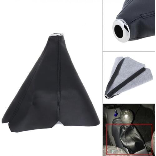 15mm Universal 4 Color PU Leather Car Manual Gear Stick Shift Collars Lever Knob Gaiter Dust Cover