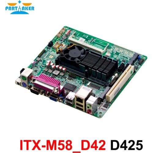 X86 Mini ITX motherboard industrial ITX-M58_D42 D425 fanless POS motherboard with IDE