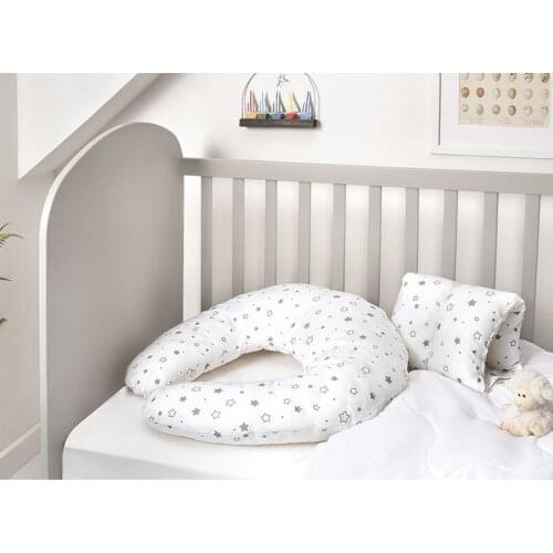 %100 Cotton Fabric U-Shape Adjustable Soft Plush Maternity Nursing Breastfeeding Pillow & Body Support Cushion Pregnancy Set