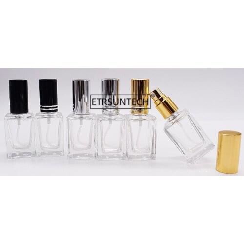 100pcs 10ML Perfume Atomizer Square Glass Fragrance Parfum Bottle Empty Vial Cosmetic Refillable Perfume Bottle F2245