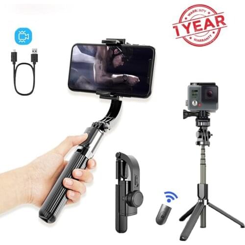 2021 Gimbal Smartphone 3 IN 1 Selfie Stick Tripod Stabilizer with Bluetooth Remote for Android Phones Gorpro Sports Camera