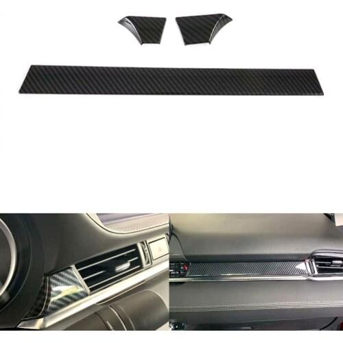 3Pcs/set Car Central Console Dashboard Decoration Strips Trim Styling For Mazda Atenza 2020 Interior Auto Moldings