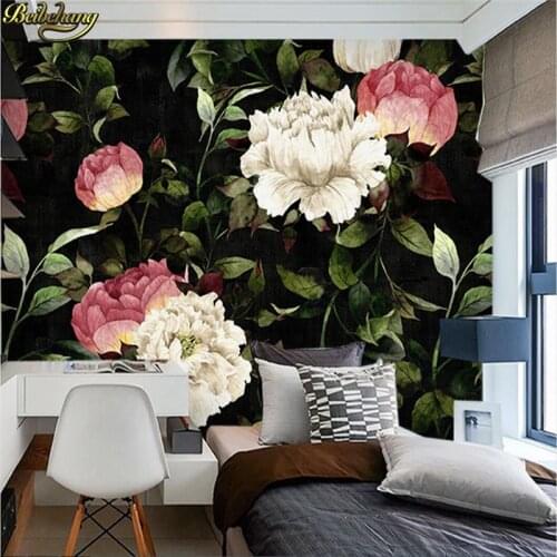Beibehang Custom Photo 3d Wallpaper Mural Hand Painted Flower Rose Watercolor Background Wall papel de parede wall paper