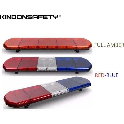 Free shipping! 1W ultra bright LED Warning Lightbar, strobe light bar,12V or 24V, 120cm/47 inch, TIR LEDs, full amber red blue