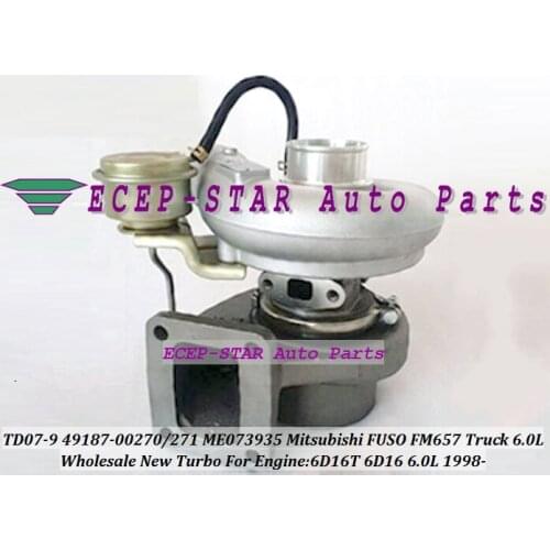 Free Ship TD07 49187-00270 ME073935 49187-00271 ME073573 Turbo Turbocharger For Mitsubishi Fuso FM 657 FM657 6.0L 6D16T 6D16