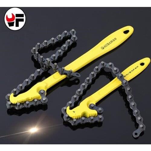 YOFE 8 inch chain wrench filter oil wrench tool chain spanner hand tool for car repair tools plastic spray oil filter wrench