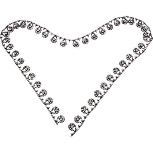 1 Yard Crystal Rhinestones Ribbon Beads Chain Applique Sewing Trim DIY Craft