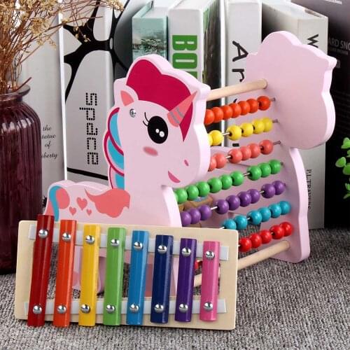 Baby Kid Musical Unicorn Toys Wooden Xylophone Instrument For Children Early Wisdom Development Education Toys Kids Toys