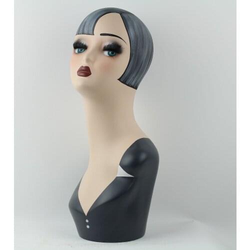 Fiberglass Mannequin Doll Head For Wig Jewelry and Hats Display