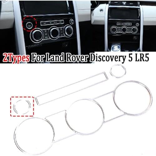 JEAZEA 3x Aluminum Car Center Console AC Air Vent Outlet Cover Frame Cover Trim Fit For Land Rover Discovery 5 LR5 2017-2020
