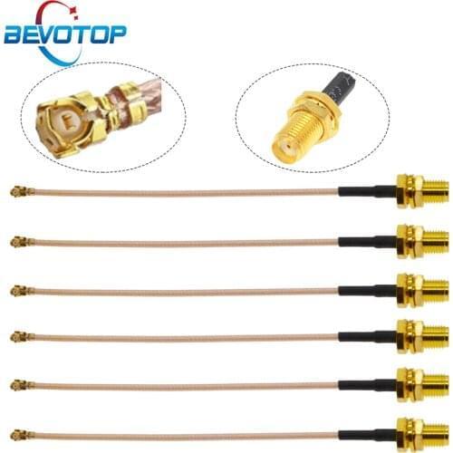 100pcs/lot RG178 SMA IPEX Cable SMA Female to uFL/u.FL/IPX/IPEX1 Female Connector RF Coax Pigtail Antenna Extension Cable