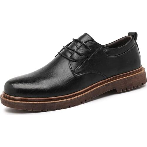 2021 New Winter Men Shoes Luxury Brand Genuine Leather Business Wedding Shoes Men Shoes Fashion Lace Up Dress Shoes Big Size