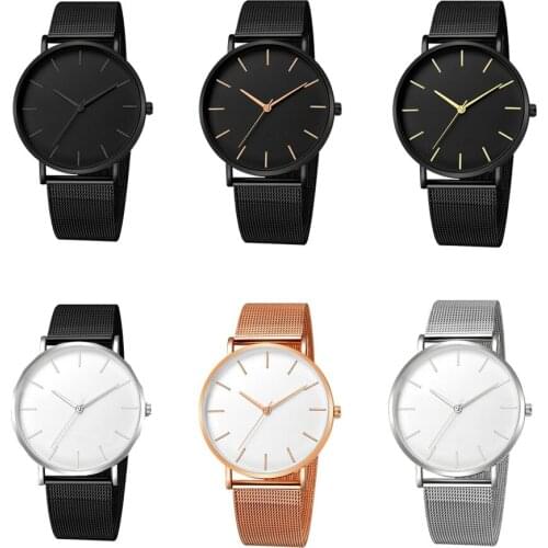 Men Sport Causal Quartz Watch Alloy Mesh Band Buckle 4cm Analog Wristwatch 24cm Quartz Wristwatches