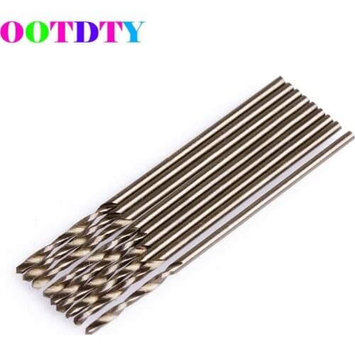 10Pcs/lot 1mm M35 Triangle Shank HSS-Co Cobalt Twist Drill Spiral Drill Bit Set