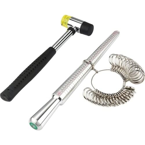 3 In 1 Jewelry Measuring Tool Sets Ring Size Sticks Ring Mandrel American Calibration Ring Sizers Measuring Stick Ring Tools Set