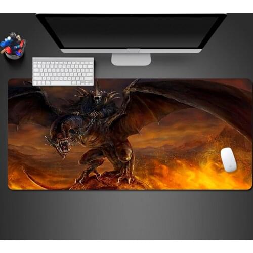 Hot Skyrim FlameDargon Game Mouse Pad Super Cool Lock Edge PC Gaming Computer Keyboard Mouse Mat Gamer Mat For Mouse To Gamer