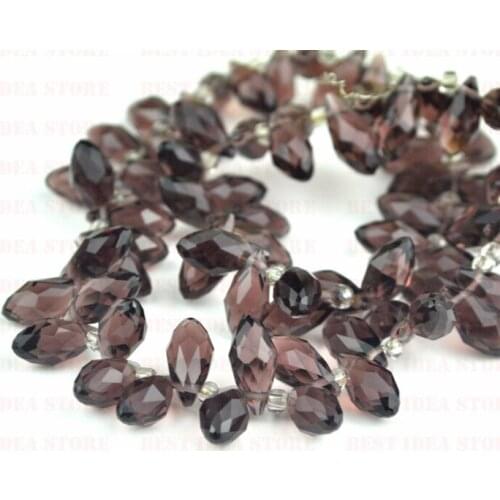 Sale Price !100pcs 6mm x 12mm Middle Purple Color Briolette Pendants Waterdrop Crystal Glass Jewelry Loose Teardrop DIY Beads