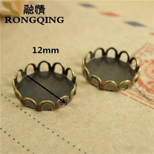 RONGQING 100pcs/lot lace DIY Jewelry Accessories Wholesale 12MM