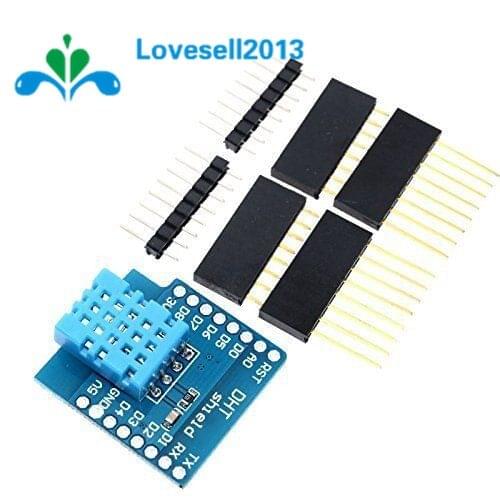 DHT Shield For Wemos D1 Mini DHT11 Single-Bus Digital Temperature And Humidity Sensor Module With Matching Pins