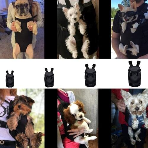 Adjustable Pet Front Cat Dog Carrier Backpack Travel Bag With Wide Straps Shoulder Pads for Walking Hikin Bike Motorcycle
