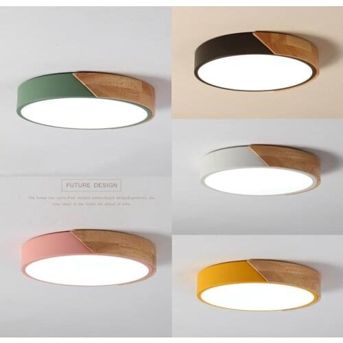 Nordic Dimmable Led Ceiling Lights Living Room Round Multicolor Alloy Indoor Led Ceiling Lamp Bedroom Led Ceiling Light Fixture